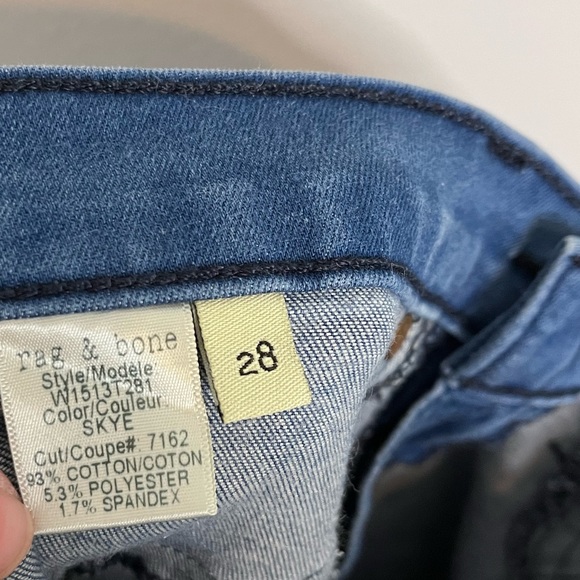 Rag & Bone High Rise Skinny Jeans Skye Wash Lightweight 28 - Picture 12 of 13